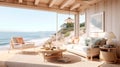 Coastal Escape: Serene 3D Interior Model with Beachy Vibes and Breathtaking Ocean Views
