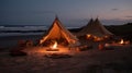 Coastal Glamping at Sunset