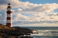 Coastal guardian Lighthouse stands tall, protecting ships along the shore