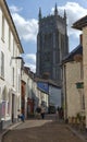 Coastal High Steet, leading to St Peter and St Paul church. Royalty Free Stock Photo