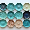 Coastal-inspired wall plates with oceanic motifs