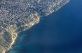 Coastal landscape aerial view of Cala Blava area