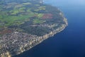 Coastal landscape aerial view of Cala Blava area