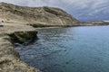 Coastal landscape with cliffs in Peninsula Valdes, World Heritage Site,