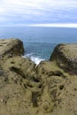 Coastal landscape with cliffs in Peninsula Valdes, World Heritage Site,