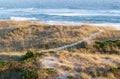 North Carolina Coastal Landscape Land and Sea Background Royalty Free Stock Photo