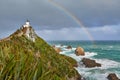 Coastal seaside landscape with lighthouse, Nugget Point, New Zealand