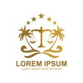 Coastal Law Firm Emblem Logo