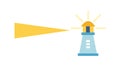 Coastal Lighthouse Guiding Light Beacon Navigation, vector design Generative AI Royalty Free Stock Photo