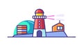 Coastal Lighthouse, Maritime Navigation and Safe Passage Symbol. vector design Generative AI Royalty Free Stock Photo