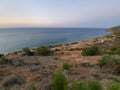 The coastal line of Kato Pyrgos village in Cyprus Island