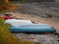 Coastal Maine Scene with Colorful Boats