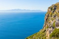 Coastal mountain landscape with fynbos flora in Cape Town