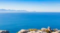 Coastal mountain landscape with fynbos flora in Cape Town