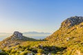 Coastal mountain landscape with fynbos flora in Cape Town