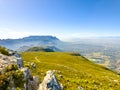 Coastal mountain landscape with fynbos flora in Cape Town Royalty Free Stock Photo