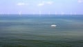 Coastal and Offshore Windmill farm near Miaoli County, Zhunan Township