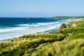 Coastal path and foreshore at Godrevy Point Royalty Free Stock Photo