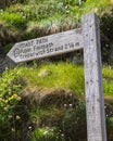 Coastal Path Sign at Tintagel in Cornwall, UK Royalty Free Stock Photo