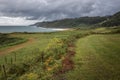 Coastal Path to Arenal de Moris Beach in Asturias Royalty Free Stock Photo