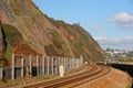 Coastal railway track Royalty Free Stock Photo