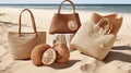 Coastal Resort Vibe Laid-back Elegance with Ladies\' Fancy Jute Handbags