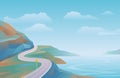 Coastal Road Landscape Background