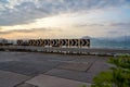 Coastal road and vehicles in Kennedy Town, Hong Kong Royalty Free Stock Photo