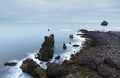 Coastal rocks on the south west point of Iceland, Reykjanes Royalty Free Stock Photo