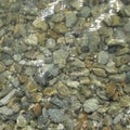 Coastal rocks under water