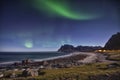 A coastal scene from Utakleiv beach in Lofoten archipelago, Norway