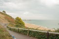 Coastal scenery along Bournemouth beach. Royalty Free Stock Photo