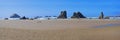 Coastal Sea Stacks - Panorama Royalty Free Stock Photo