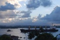 Coastal Seascape off of Old San Juan Puerto Rico Royalty Free Stock Photo