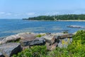 Coastal sedimentary rocks in Blue Rocks, Nova Scotia