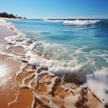 Coastal serenity Composition captures clear wave on beach, tranquil sea water