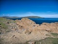 Coastal serpentine rock at the Keen of Hamar Nature Reserve near Baltasound on the island of Unst in Shetland, UK.