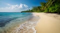 Coastal splendor, stunning sandy beach, swirling clouds, and majestic seascape