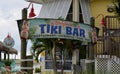 Coastal Tiki Bar Restaurant Sign Royalty Free Stock Photo
