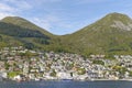 The Coastal Town of Maloy on the Island of Maloya on Norways mountainous west Coast