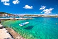 Coastal town of Tisno turquoise waterfront view Royalty Free Stock Photo