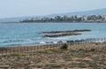 Coastal view over the archaelogical site of the Tombs of the Kings, Paphos, Cyprus Royalty Free Stock Photo