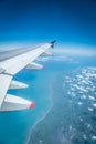 Coastal view from plane New Zealand Royalty Free Stock Photo