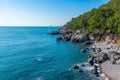 Coastal walk at Dongbaek park in Busan, Republic of Korea