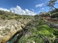 Coastal walk on a tropical island paradise in Queensland, Australia Royalty Free Stock Photo