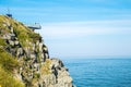 Oryukdo sky walk observatory and sea in Busan, Korea Royalty Free Stock Photo