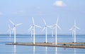 Coastal Wind Farm Royalty Free Stock Photo