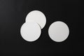 Coasters on black Royalty Free Stock Photo