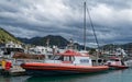 Coastguard launches at Picton Marina. Marlborough Sounds, Aotearoa / New Zealand