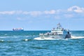 Coastguard, rescue and support patrol boat for defense sailing in Baltic Sea, navy patrol vessel